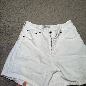 Abercrombie & Fitch High Waist White Shorts